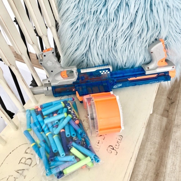 Nerf, N-Strike, Elite Rampage, Sonic Ice Blue Blaster, With Over 80 Darts - Picture 8 of 13